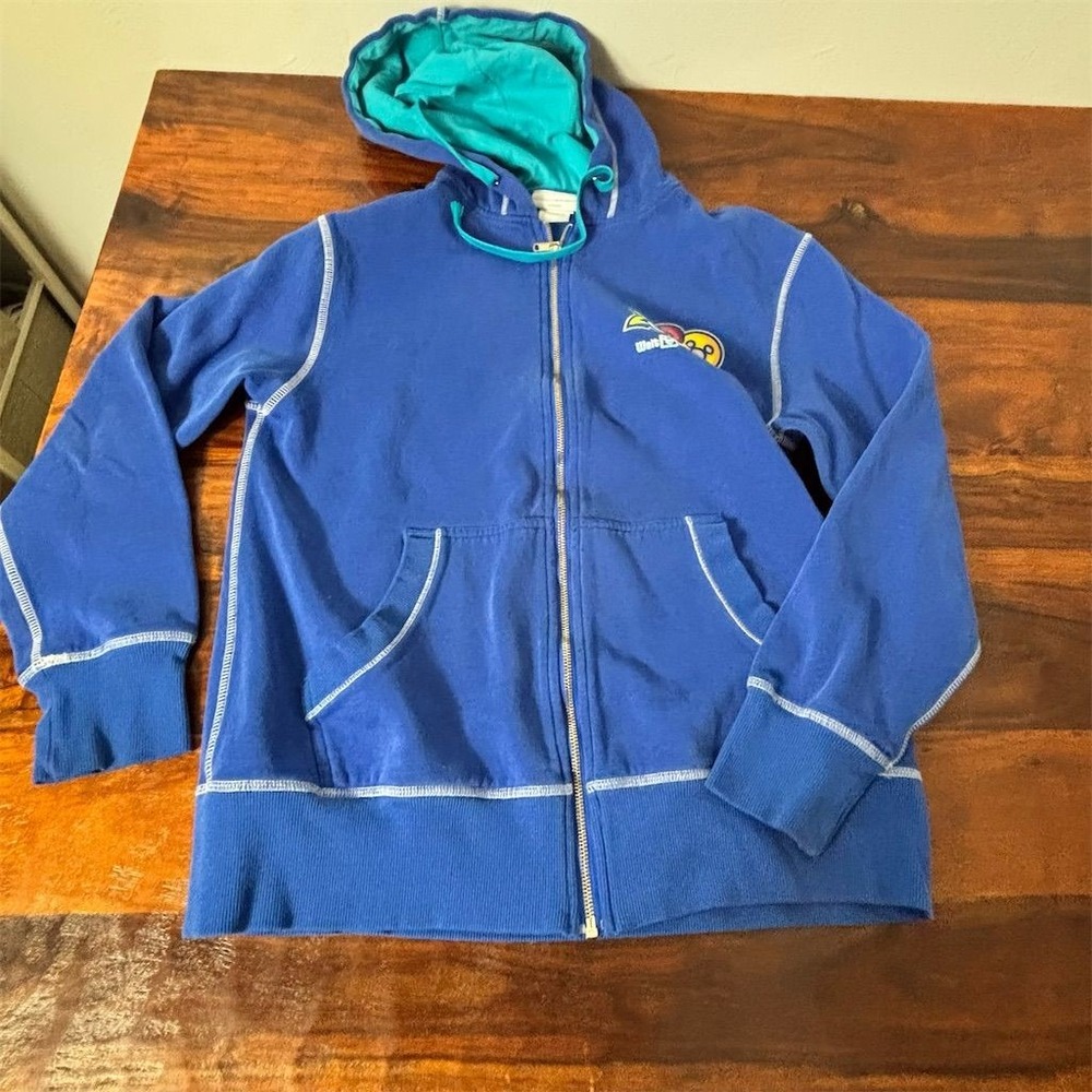 Disney Parks 2020 Walt Disney World Blue Full Zip Hoodie Mickey Donald Medium